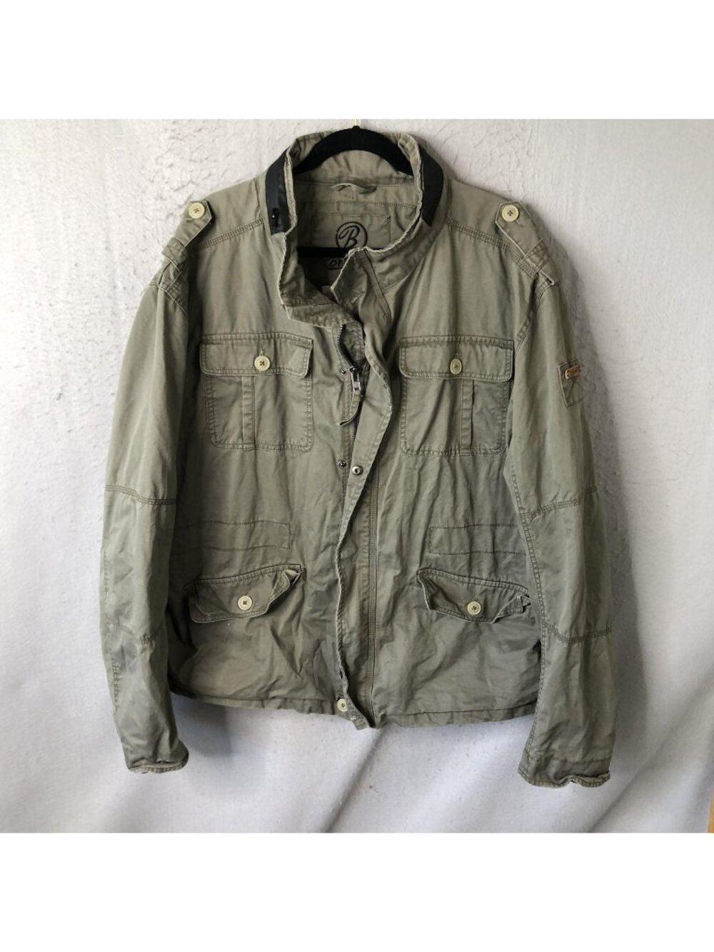 Brandit Vintage Est.1910 Jacket Mens 3XL Green Cotton Military Field Hooded